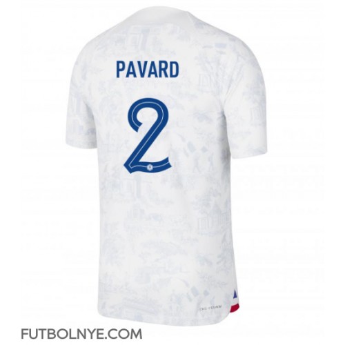 Camiseta Francia Benjamin Pavard #2 Visitante Equipación Mundial 2022 manga corta